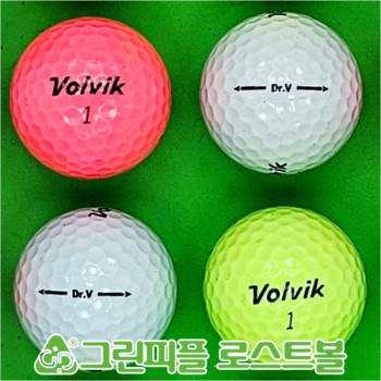 볼빅 닥터브이(Dr.V) 유광 컬러혼합 2피스 A+급 로스트볼 16개